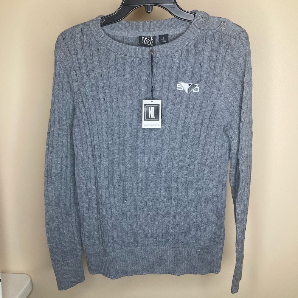 Kate Lord Knit Golf Sweater Gray Women’s
